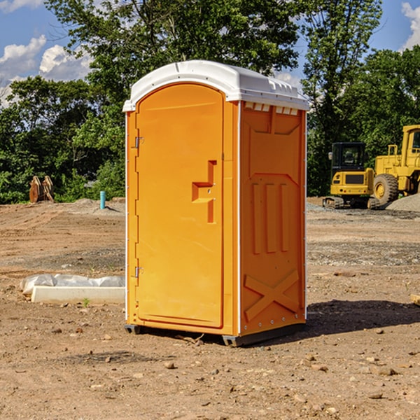 can i customize the exterior of the porta potties with my event logo or branding in Mayfield